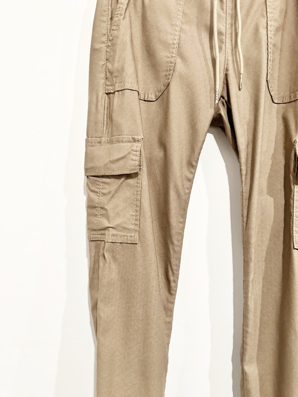 Bevy Flog Gaya Cargo Brown Herringbone Joggers Size 24 - Picture 3 of 11